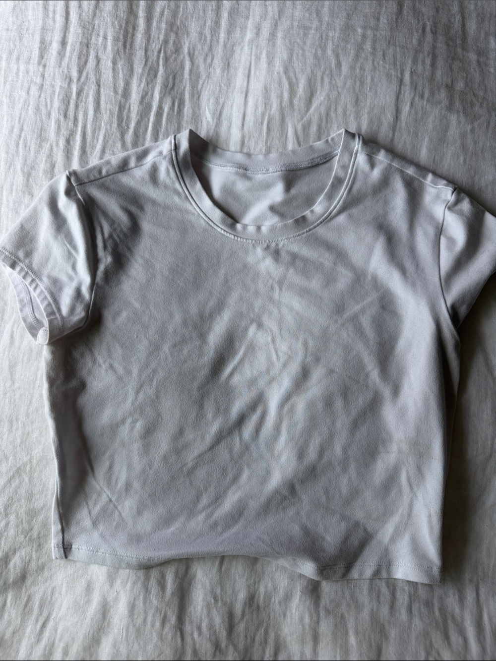 ALO Yoga White Short-Sleeve Crewneck Tee